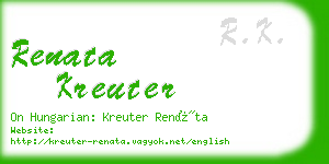 renata kreuter business card